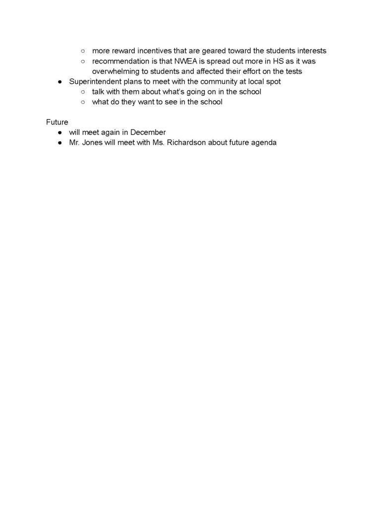 Document containing information regarding October 12th's DAC Meeting
