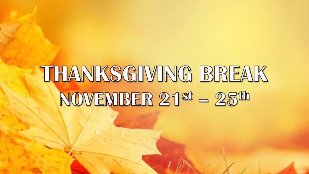 Thanksgiving graphic November 21st to 25th